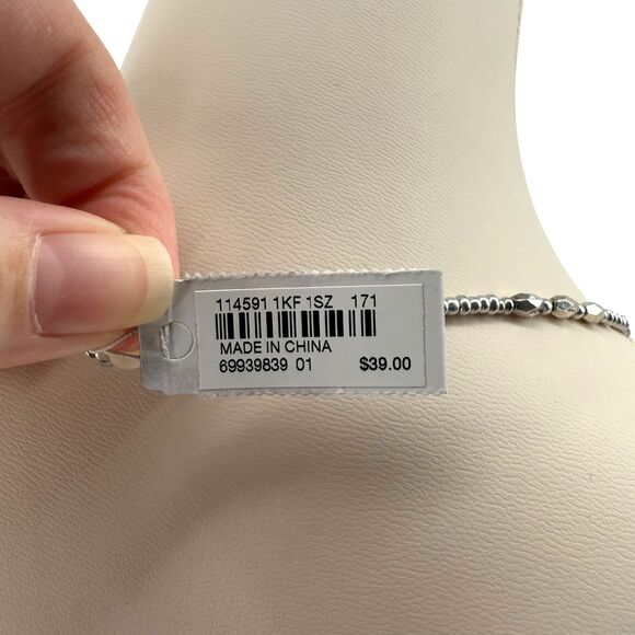 J. Jill Beaded Necklace Pomegranate Pearl Pear Charm Long Silver Gold Tone Boho - Picture 13 of 13